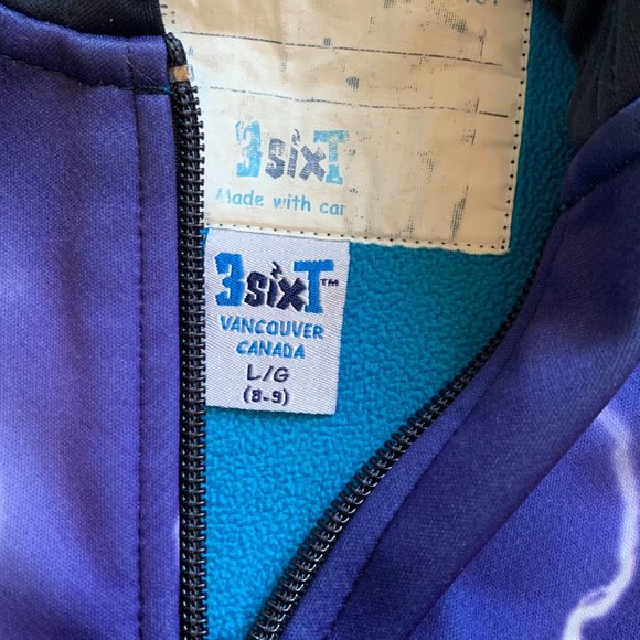 Fleece Windbreaker Softshell Jacket Lightning Boys Zip-up - Picture 3 of 4